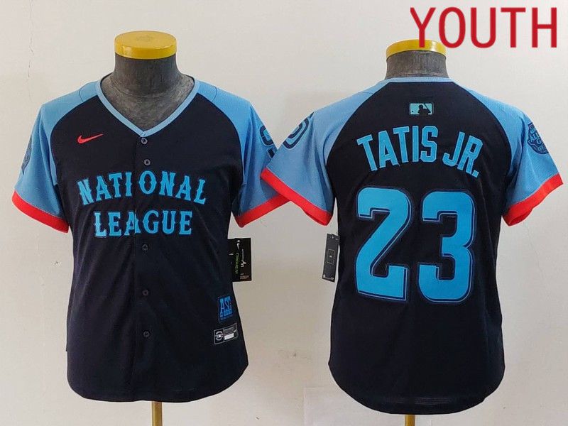 Youth San Diego Padres #23 Tatis jr Blue All star 2024 Nike MLB Jersey style 1->youth mlb jersey->Youth Jersey